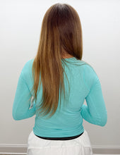 Load image into Gallery viewer, Free People Tempo Ruched LS Top in Glow Wave