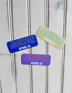 Jackson Apparel Co. Logo Sticker Purple