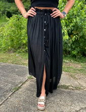 Load image into Gallery viewer, Thanks for the Memories Smocked Top &amp; Maxi Skirt Set Black