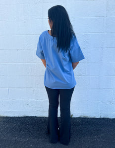 Everything That I Wanted Oversized Reversible Tee Dk Chambray