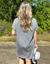 Load image into Gallery viewer, Cowboy Take Me Away Graphic Shirt Dress Mineral Grey