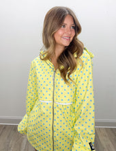 Load image into Gallery viewer, Lulu Mac Raincoat Polka Dots in Yellow/Blue