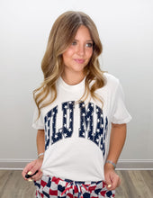 Load image into Gallery viewer, Lulu Mac Navy Stars SS Tee