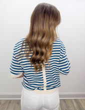 Load image into Gallery viewer, Lean On Me Stripe SS Knit Top
