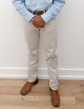 Load image into Gallery viewer, Coastal Cotton Stone Grey Stretch Twill Five Pocket Pants