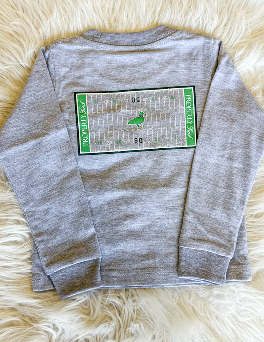 Properly Tied Baby Football Field LS Tee