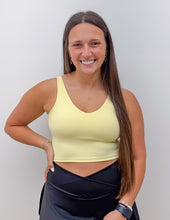 Load image into Gallery viewer, Something Like That Aligned Performance Tank in Lemon