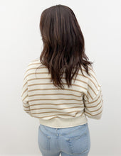 Load image into Gallery viewer, Lonely Nights Stripe Drop Shoulder Sweater Top