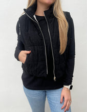 Load image into Gallery viewer, My Go To Corduroy Puffer Vest in Black