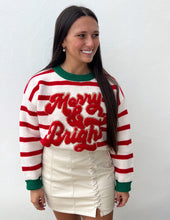 Load image into Gallery viewer, Merry &amp; Bright Christmas Sweater