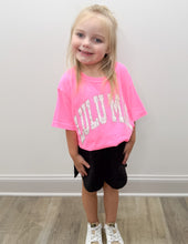 Load image into Gallery viewer, Lulu Mac YOUTH Camo Logo SS Tee in Neon Pink