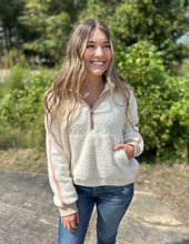 Load image into Gallery viewer, Jadelynn Brooke Around the Clock Teddy Quarter Zip Pullover