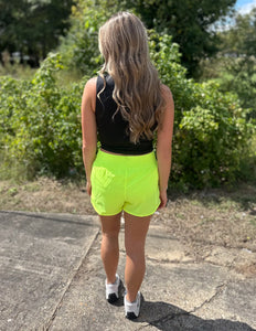 Follow Me Athletic Shorts Highlight Yellow