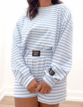 Load image into Gallery viewer, Lulu Mac Stripe LS Top in Light Blue