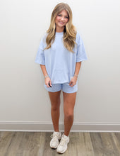 Load image into Gallery viewer, Lulu Mac SS Terry Cloth Top in Light Blue