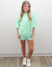 Load image into Gallery viewer, Lulu Mac Terry Cloth Shorts in Seafoam