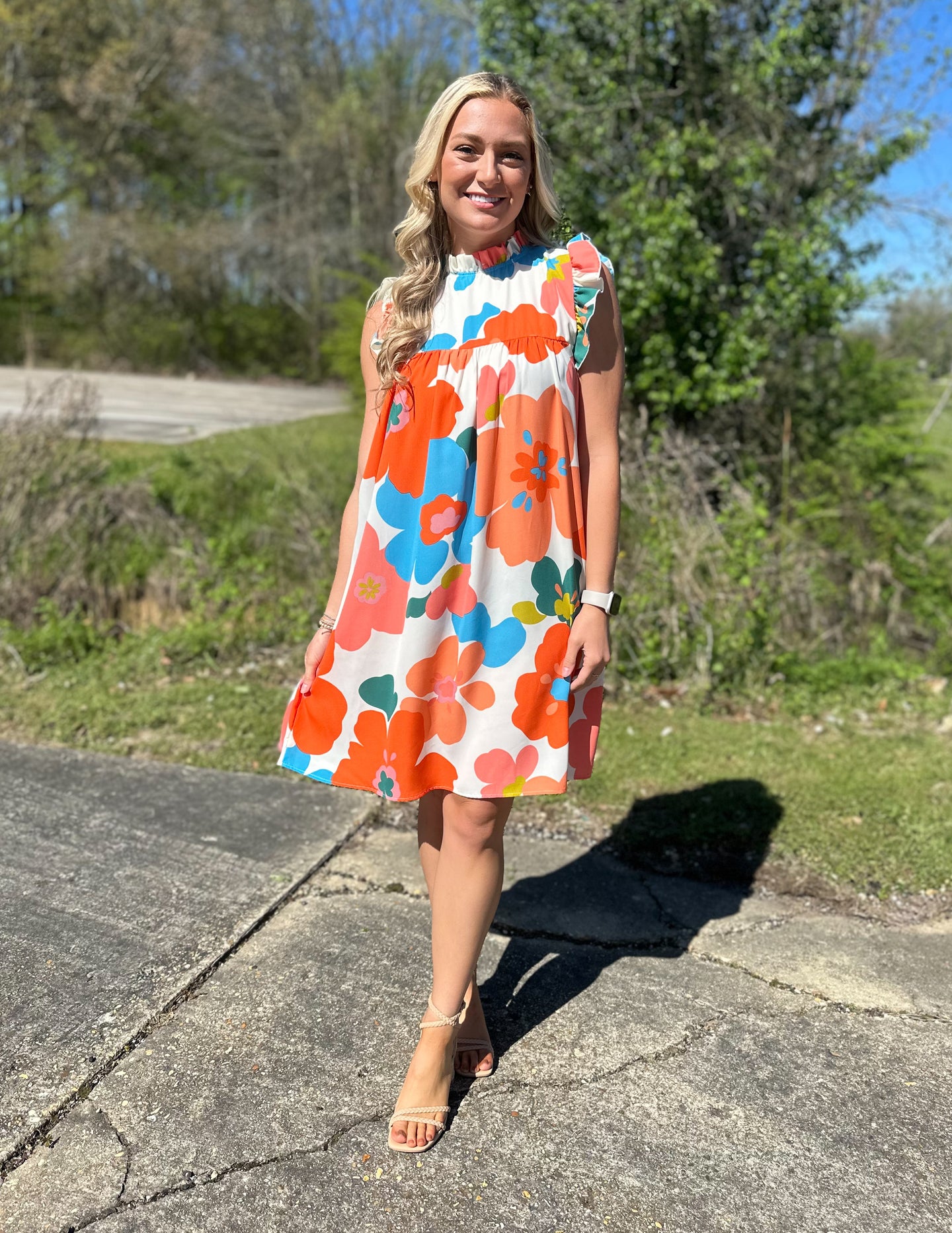 Here for the Sunshine Floral Dress