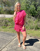 Load image into Gallery viewer, My Summer Top &amp; Short Set Fuchsia