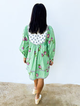 Load image into Gallery viewer, Only You and I Floral Long Sleeve Dress in Pistachio