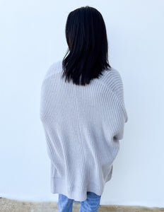 Through the Years Open Front Cardigan in Gray