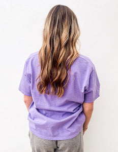 Hideaway Crew Neck Short Sleeve T-Shirt in Wisteria