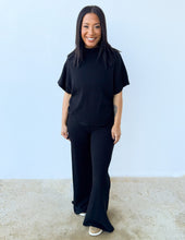 Load image into Gallery viewer, One of Them Girls Mock Neck Sweater Top &amp; Pants Set in Black