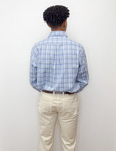 Load image into Gallery viewer, Southern Marsh Hartsville Plaid Dress Shirt French Blue &amp; Mint