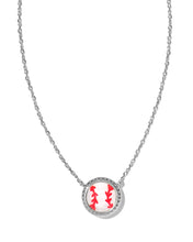 Load image into Gallery viewer, Kendra Scott Baseball Silver Short Pendant Necklace