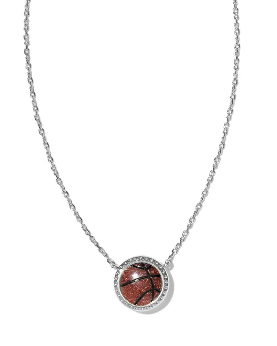 Kendra Scott Basketball Silver Short Pendant Necklace