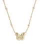 Kendra Scott Cailey Gold Butterfly Pendant Necklace in Ivory MOP