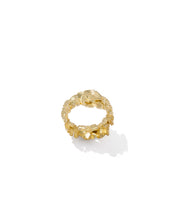 Load image into Gallery viewer, Kendra Scott Cailey Gold Flower Band Ring
