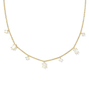 Load image into Gallery viewer, Kendra Scott Gold Cailin Strand Necklace in White Iridescent Crystal