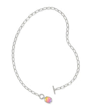 Load image into Gallery viewer, Kendra Scott Daphne Link Chain Necklace Rhodium Sunrise Watercolor