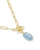 Kendra Scott Elisa Enml Lnk Chain Necklace Gold/Periwinkle Illusion