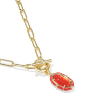 Load image into Gallery viewer, Kendra Scott Elisa Enml Lnk Chain Necklace Gold/Red Illusion