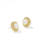 Kendra Scott Gabriella Pearl Stud Earrings in Gold Fshwtrcl Pearl