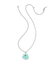 Load image into Gallery viewer, Kendra Scott Lucia Shell Pndnt Necklace in Silver/Sea Green
