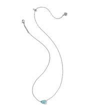 Load image into Gallery viewer, Kendra Scott Tatum Short Pendant Silver Necklace in Light Blue Mix