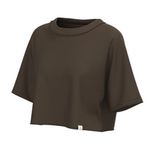 Load image into Gallery viewer, Local Girl Boxy Crop SS Tee in Espresso