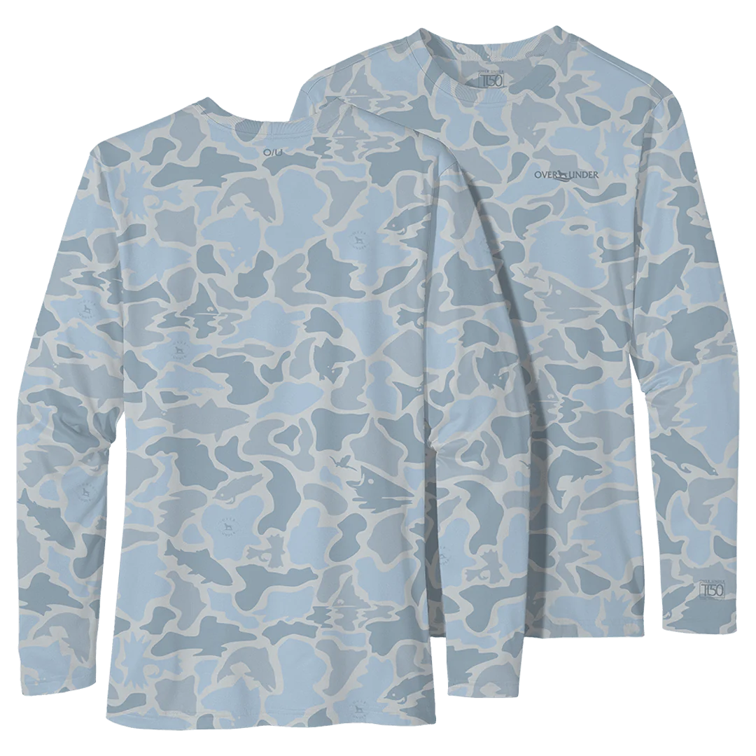 Over Under Tidal Tech Water Camo Redfish LS Shirt