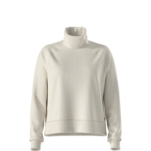 The North Face Women's Mock Neck Chabot Pullover in White Dune