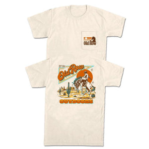 Old Row Outdoors Cowboy Banquet SS Pocket Tee in Ivory