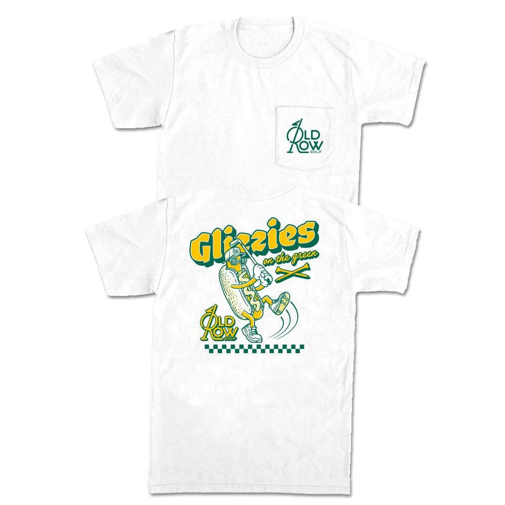 Old Row Glizzies on the Green SS Pocket Tee in White