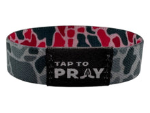 Load image into Gallery viewer, Versible River Rock Camo Pink &amp; Ash Tap to Pray Wristband