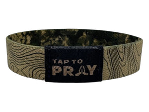 Versible Valor Camo & Isaiah 6:8 Tap to Pray Wristband