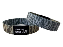 Load image into Gallery viewer, Versible Tree Bark Camo Brown &amp; Grey Tap to Pray Wristband