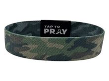 Load image into Gallery viewer, Versible Green &amp; Charcoal Camo Tap to Pray Wristband