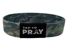 Load image into Gallery viewer, Versible Green &amp; Charcoal Camo Tap to Pray Wristband