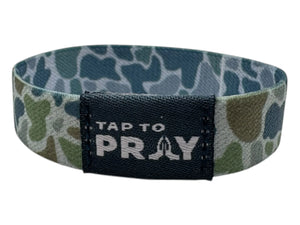 Versible River Rock Camo Moss & Slate Tap to Pray Wristband