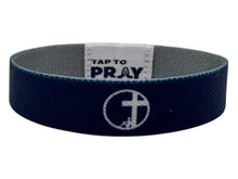 Load image into Gallery viewer, Versible Navy &amp; Grey Tap to Pray Wristband